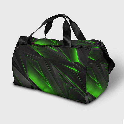 Спортивная сумка SKODA GEOMETRY STRIPES GREEN NEON / 3D-принт – фото 2