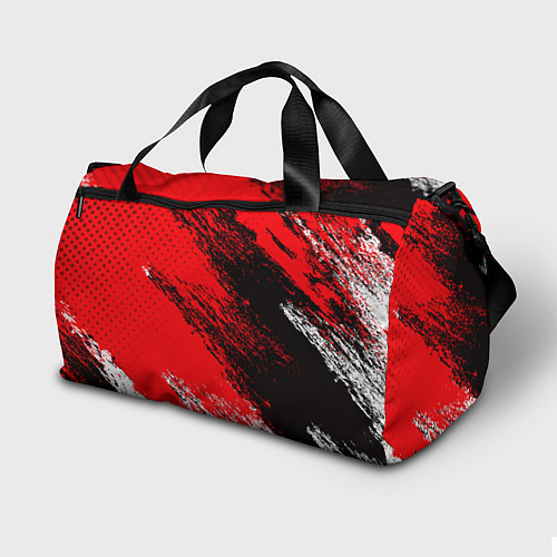 Спортивная сумка Mazda, Мазда Черный Красный Белый / 3D-принт – фото 2