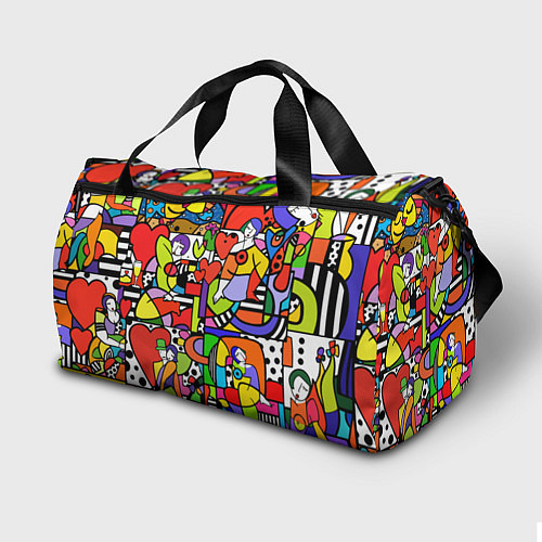 Спортивная сумка Romero Britto - love collage / 3D-принт – фото 2