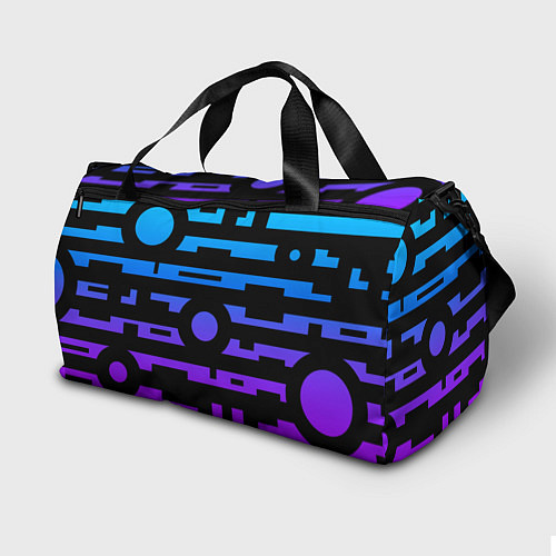 Спортивная сумка Неоновая геометрия Neon / 3D-принт – фото 2