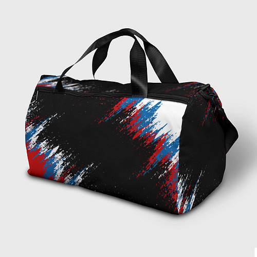 Спортивная сумка Russia Штрихи в цвет Флага / 3D-принт – фото 2
