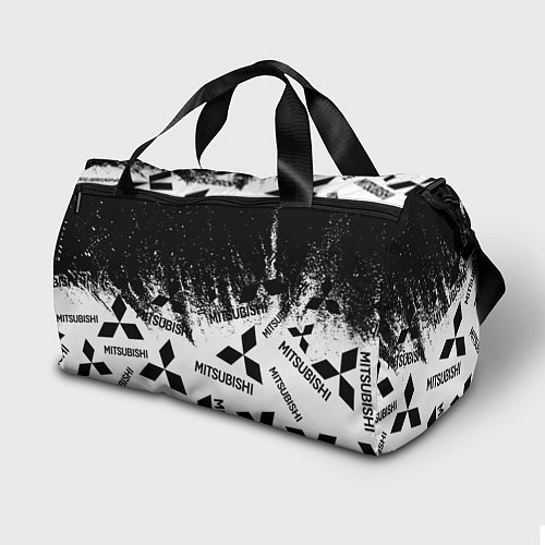 Спортивная сумка Mitsubishi black & white / 3D-принт – фото 2