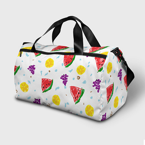 Спортивная сумка Пиксельные фрукты / 3D-принт – фото 2