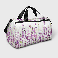 Спортивная сумка Цветы Лаванды акварелью
