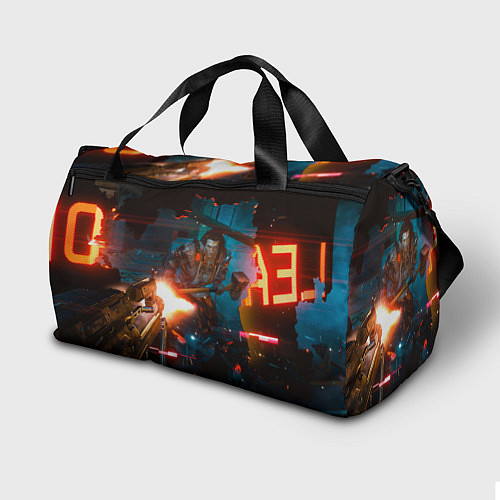 Спортивная сумка Cyberpunk 2077 Night city / 3D-принт – фото 2