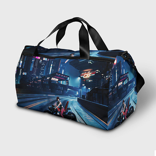 Спортивная сумка Vi на мото Cyberpunk 2077 / 3D-принт – фото 2