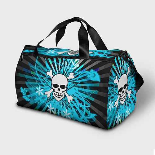 Спортивная сумка Neon Skull / 3D-принт – фото 2