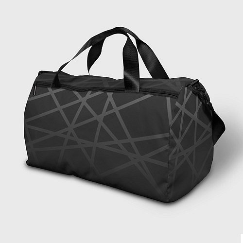 Спортивная сумка ГЕОМЕТРИЧЕСКИЙ ПАТТЕРН ЧЕРНЫЙ / 3D-принт – фото 2