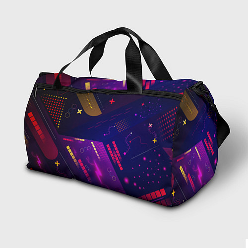 Спортивная сумка Cyber neon pattern Vanguard / 3D-принт – фото 2