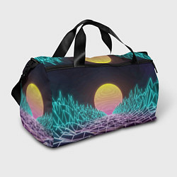 Спортивная сумка Vaporwave Закат солнца в горах Neon