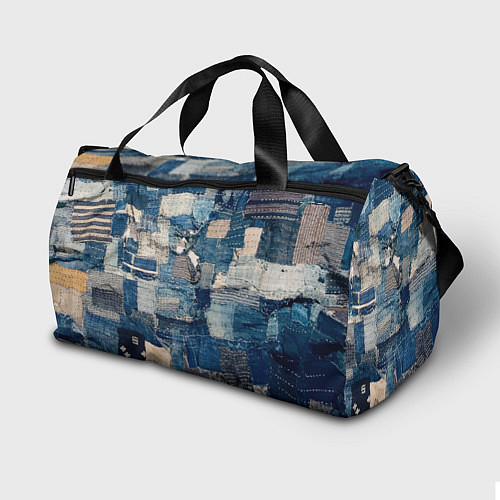 Спортивная сумка Patchwork Jeans Осень Зима 2023 / 3D-принт – фото 2