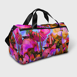 Спортивная сумка Красочный летний цветочный паттерн Summer color pa