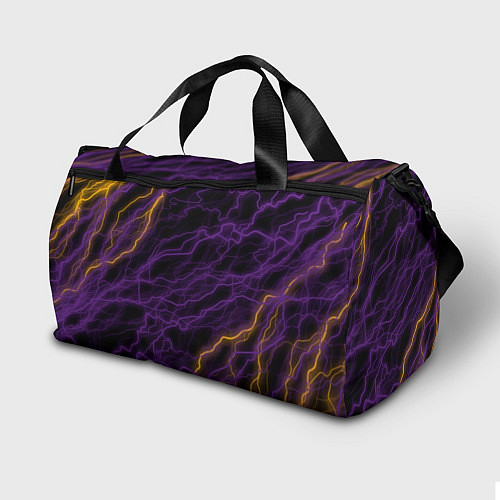 Спортивная сумка Лейкерс Lakers яркие молнии / 3D-принт – фото 2