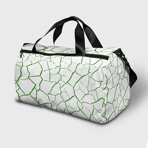 Спортивная сумка Авокадо зелёные Трещины / 3D-принт – фото 2