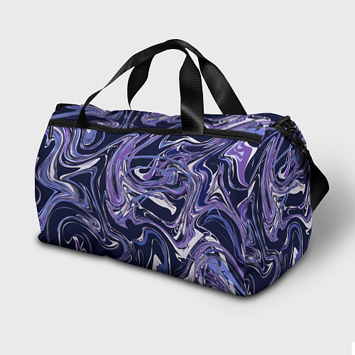 Спортивная сумка Фиолетовая магия Абстракция с мраморными разводами / 3D-принт – фото 2
