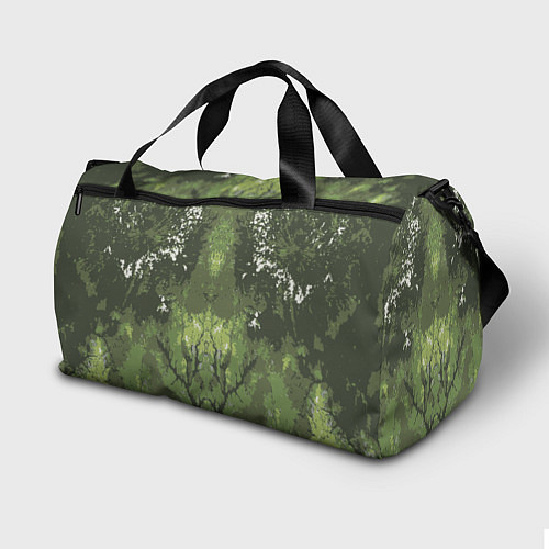 Спортивная сумка Абстрактный,графический рисунок зеленого цвета / 3D-принт – фото 2