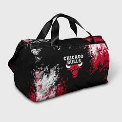 Сумки спортивные Чикаго Буллз Chicago Bulls Огонь, цвет: 3D-принт