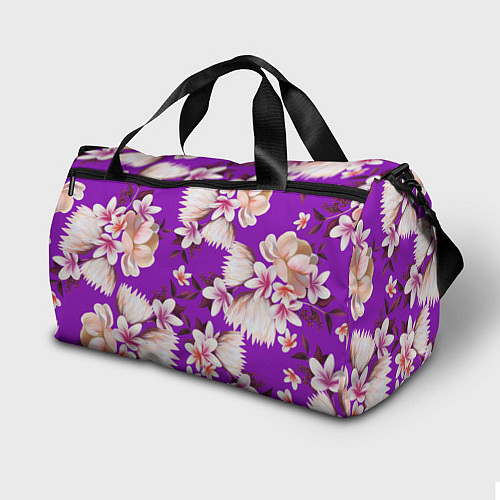 Спортивная сумка Цветы Фиолетовый Цветок / 3D-принт – фото 2
