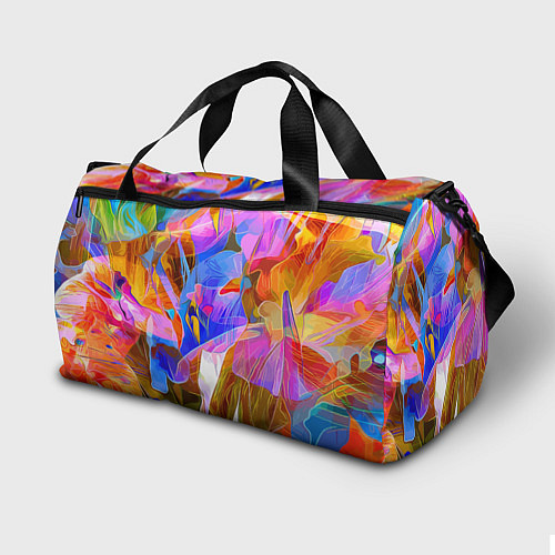 Спортивная сумка Красочный цветочный паттерн Лето Colorful floral p / 3D-принт – фото 2