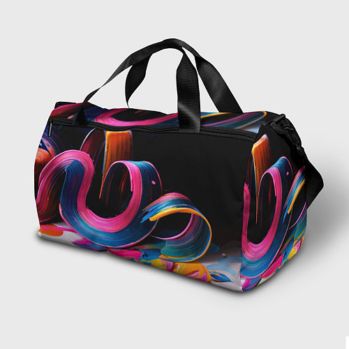 Спортивная сумка Разноцветный мазки краски Абстракция Multicolored / 3D-принт – фото 2
