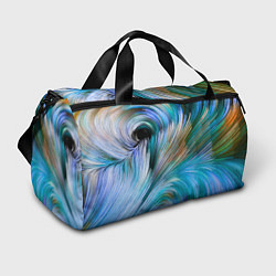 Спортивная сумка Абстрактная красочная композиция Полосы Abstract c