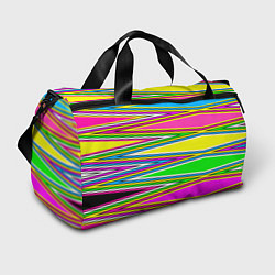 Спортивная сумка Полосатый радужный разноцветный геометрический узо