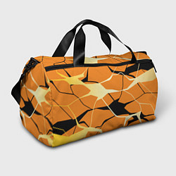Спортивная сумка Абстрактные полосы на оранжевом фоне