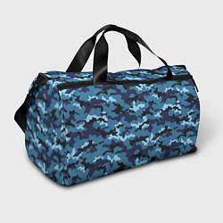 Сумки спортивные Камуфляж Тёмно-Синий Camouflage Dark-Blue, цвет: 3D-принт