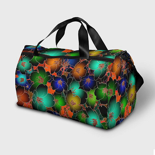 Спортивная сумка Vanguard floral pattern Summer night Fashion trend / 3D-принт – фото 2