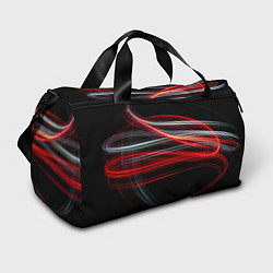 Спортивная сумка Волнообразные линии неона - Красный