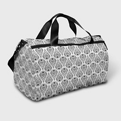 Спортивная сумка Черно-белый геометрический узор Арт деко