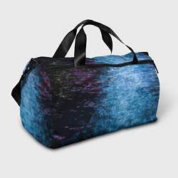 Спортивная сумка Неоновые волны на воде - Синий