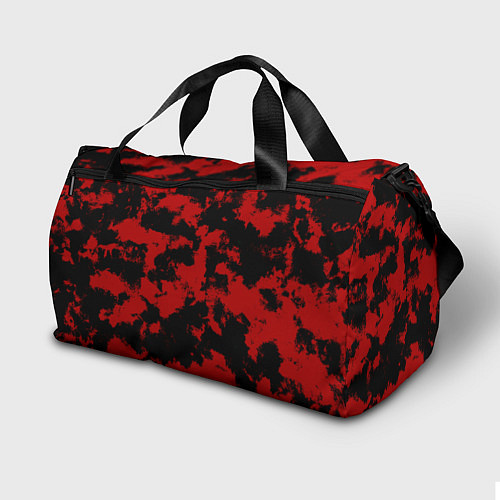 Спортивная сумка Черно-красная абстракция / 3D-принт – фото 2