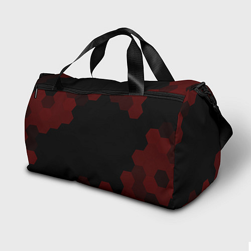 Спортивная сумка Символ Watch Dogs и краска вокруг на темном фоне / 3D-принт – фото 2