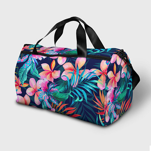Спортивная сумка Яркие тропические цветы Лето / 3D-принт – фото 2
