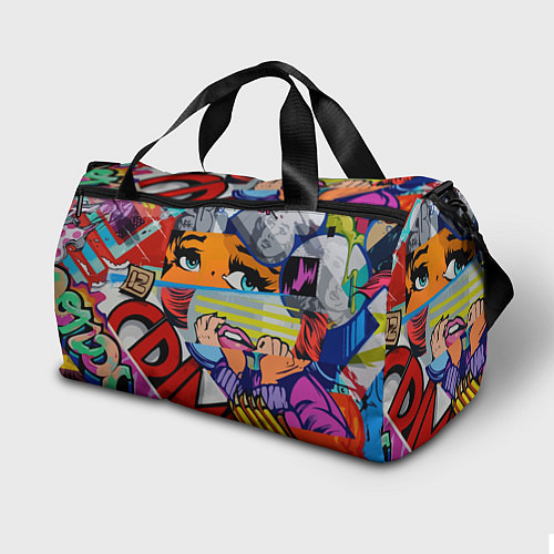 Спортивная сумка Авангардная композиция Pop art Eyes / 3D-принт – фото 2
