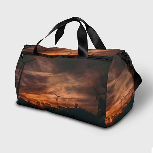 Спортивная сумка Закатное небо и природа - Оранжевый / 3D-принт – фото 2