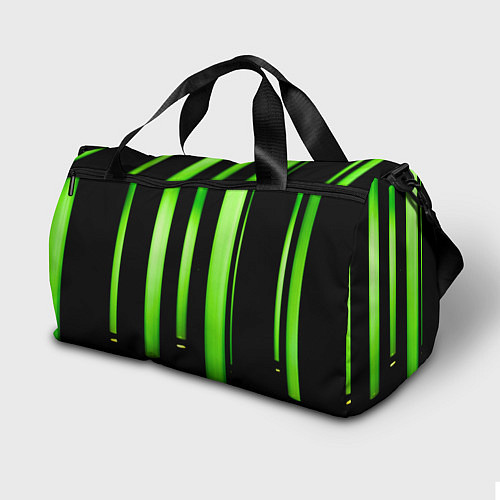 Спортивная сумка Абстрактные неоновые колбы с кислотой - Зелёный / 3D-принт – фото 2