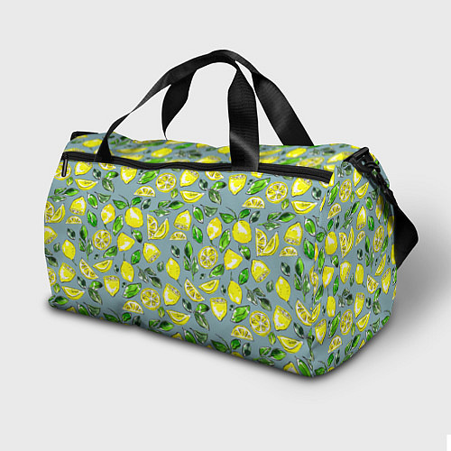 Спортивная сумка Порезанные лимоны - паттерн / 3D-принт – фото 2