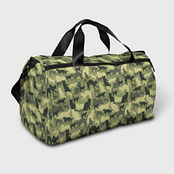 Спортивная сумка Кошачий камуфляж в зеленой гамме