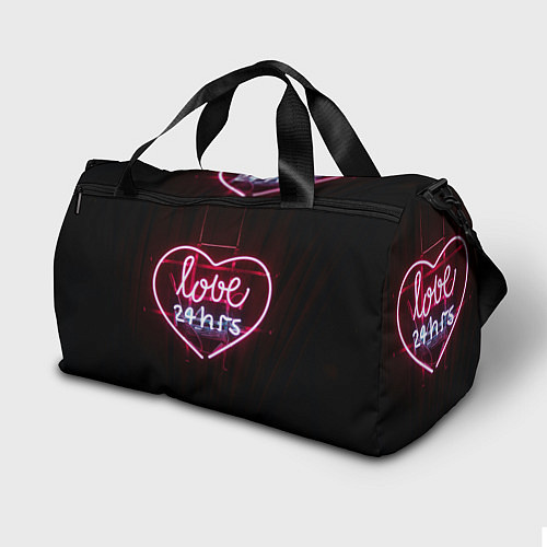 Спортивная сумка Неоновая любовь 24 часа / 3D-принт – фото 2