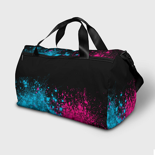 Спортивная сумка Fortnite - neon gradient: символ сверху / 3D-принт – фото 2