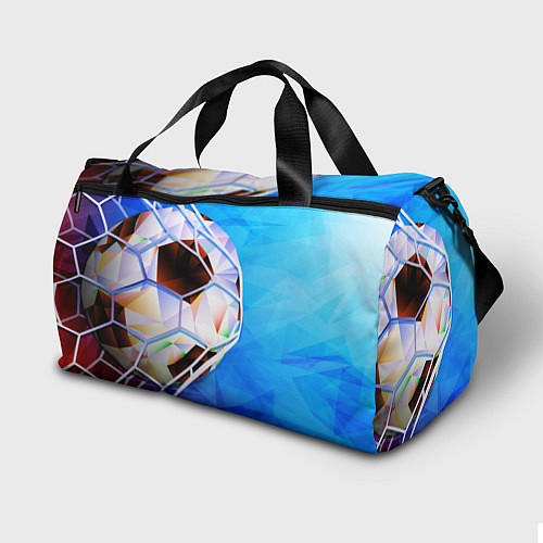 Спортивная сумка Футбольный мяч в сетке ворот / 3D-принт – фото 2