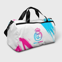 Сумки спортивные Real Madrid neon gradient style, цвет: 3D-принт