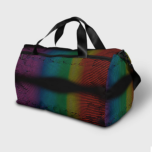 Спортивная сумка Радужные точки - Rainbow / 3D-принт – фото 2