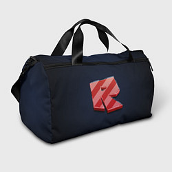 Спортивная сумка Roblox red - Роблокс полосатый логотип