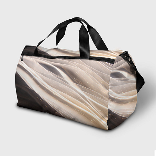 Спортивная сумка Абстрактные волны и огни бесконечности / 3D-принт – фото 2