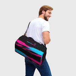 Сумки спортивные Hoffenheim - neon gradient: символ сверху, цвет: 3D-принт — фото 2