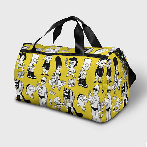 Спортивная сумка Весёлая компашка мультфильма Симпсоны - полный рас / 3D-принт – фото 2