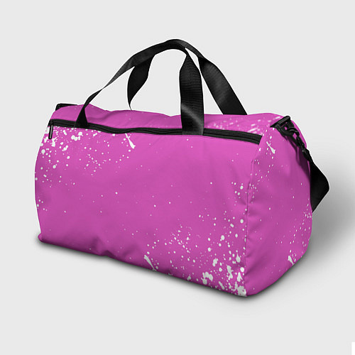Спортивная сумка Lana Del Rey - на розовом фоне брызги / 3D-принт – фото 2